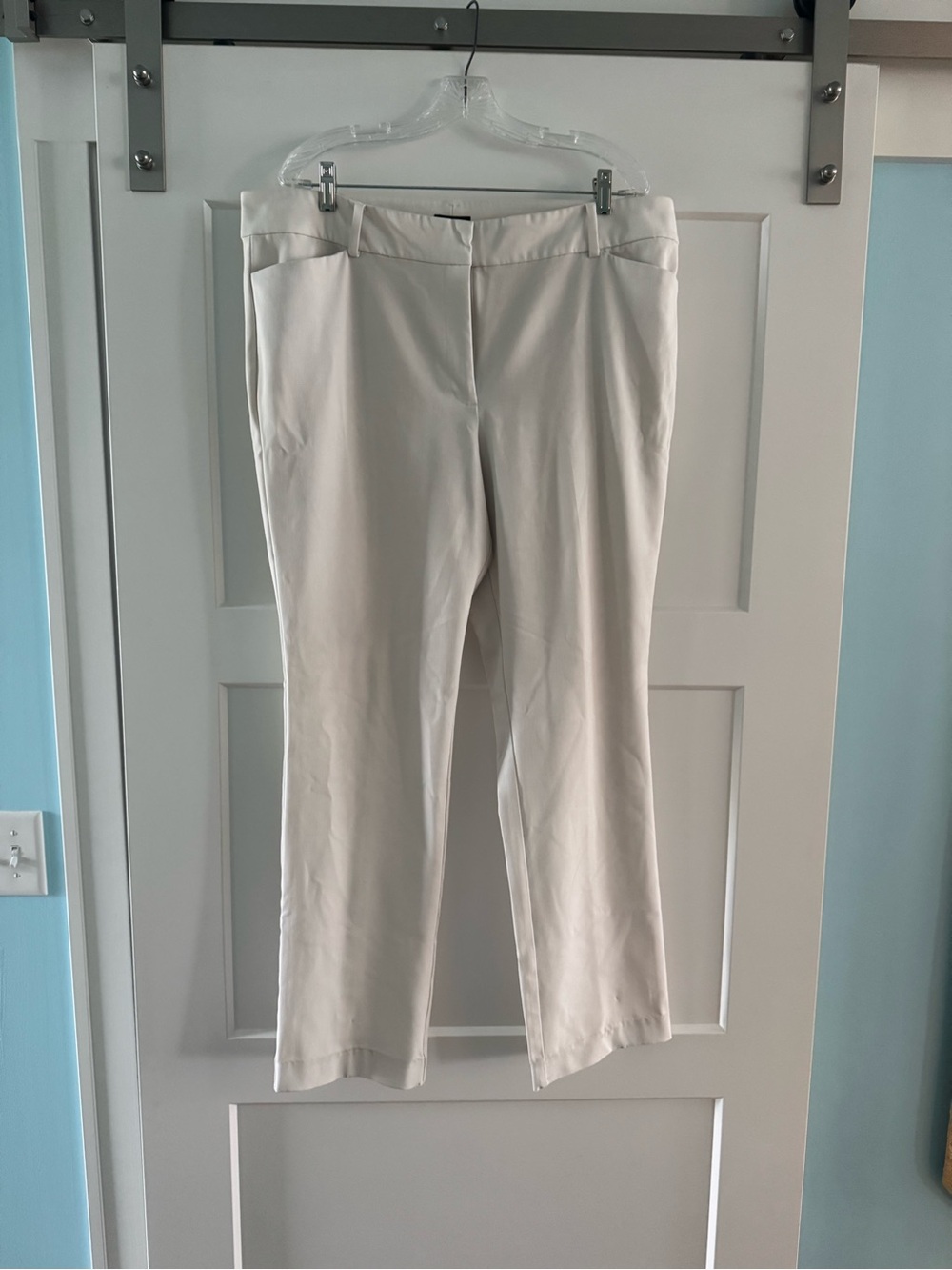 Ann Taylor Curvy White Trousers